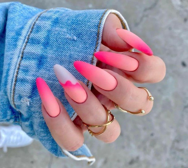 Bright Ombre Nails For Girls
