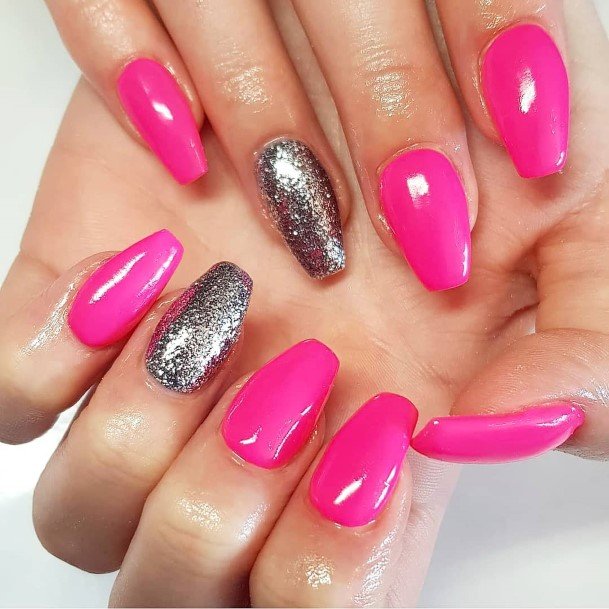 Bright Pink Nail Design Inspiration For Women