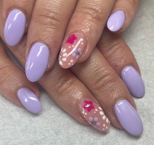 Bright Purple Female Nail Designs