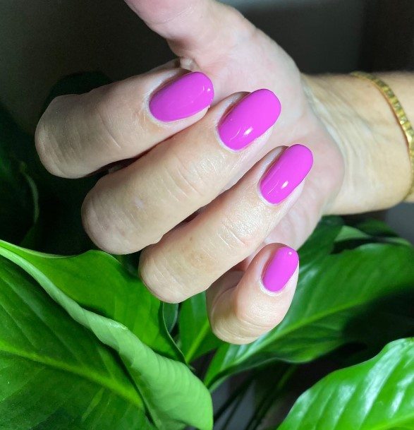 Bright Purple Girls Nail Ideas