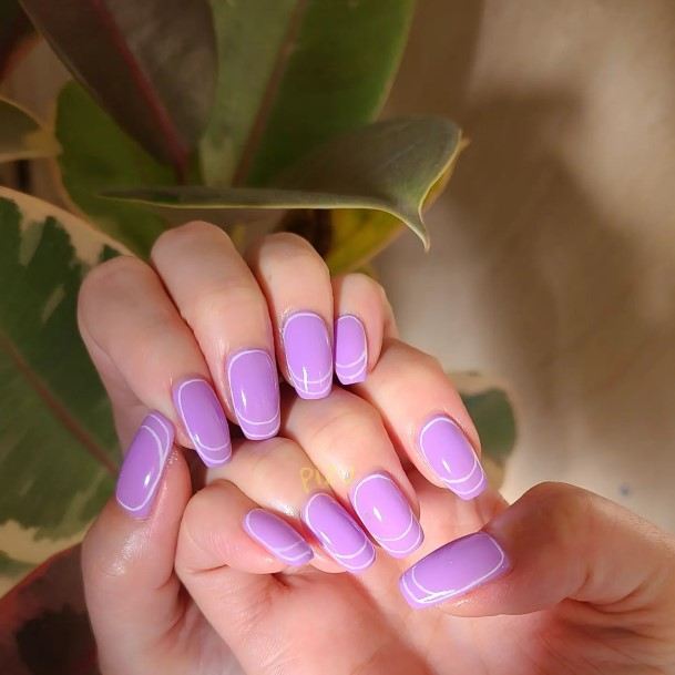 Bright Purple Nails For Girls