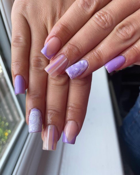 Bright Purple Womens Nail Designs