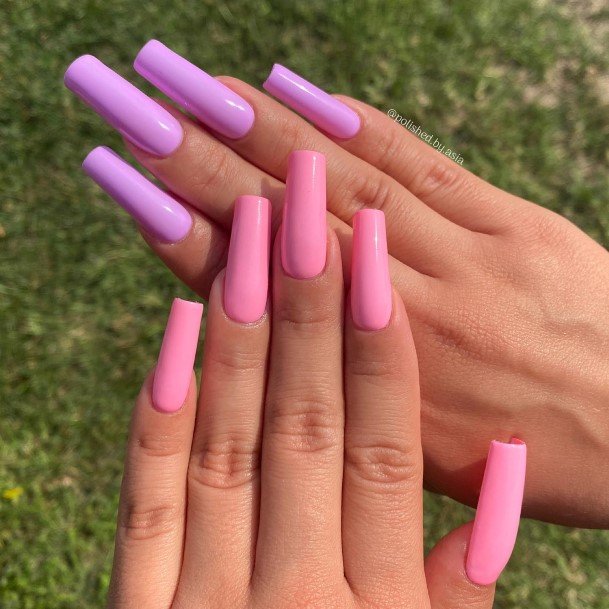 Bright Purple Womens Nails