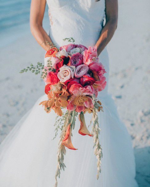 Bright Radient Floral Beachy Wedding Bouquet Inspiration For Bride