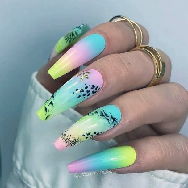 Bright Summer Female Nail Designs