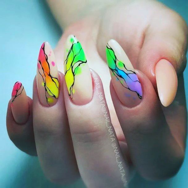 Bright Summeric Womens Bright Summer Nail Designs