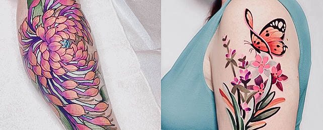 Top 100 Best Bright Tattoos For Women – Colorful Design Ideas