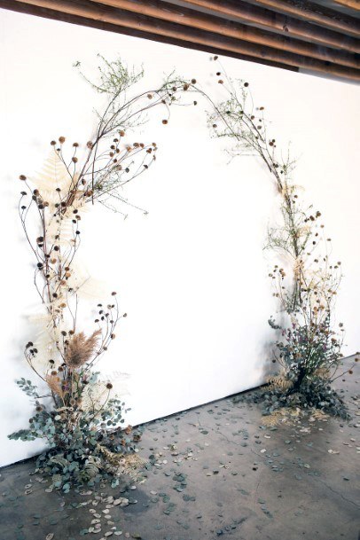 Bright White Backdrop Lovely Wild Flower Vines Arbor Wedding Ideas