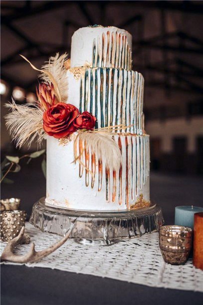 Bright White Tasty Cake Floral Design October Wedding Ideas