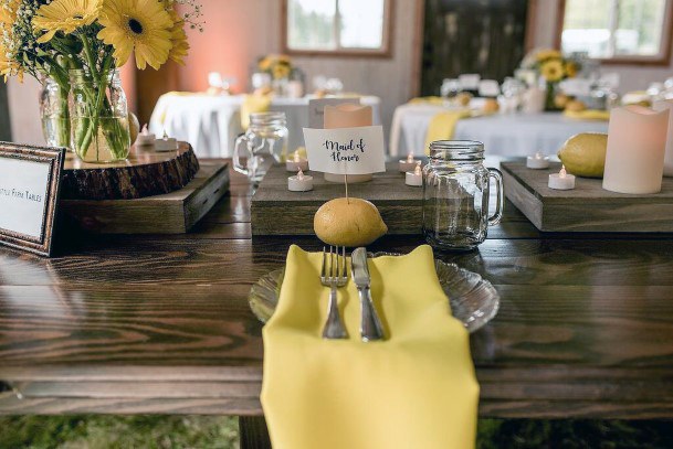 Bright Yellow And Lemons Inspired Color Pallette Country Wedding Ideas