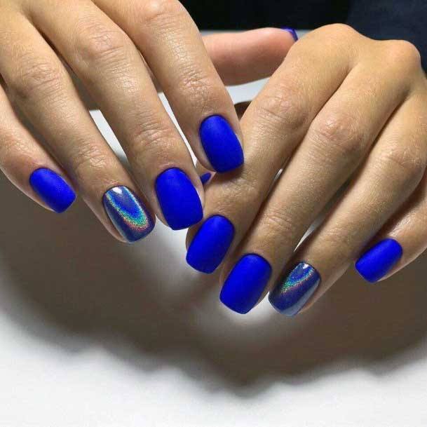 Brilliant Blue Colored Nails For Women