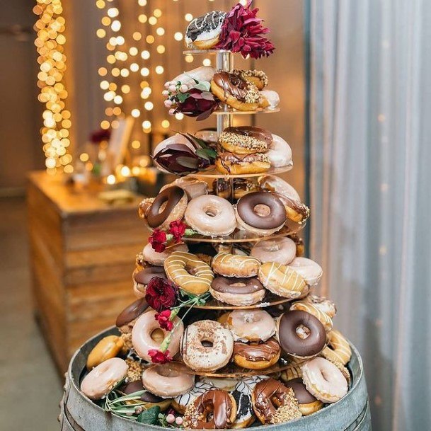 Brilliant Donut Wedding Cake