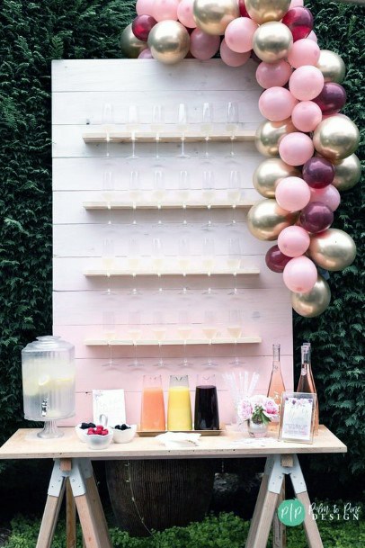 Brilliant Hanging Lights On Drink Stand Wedding Shower Decor