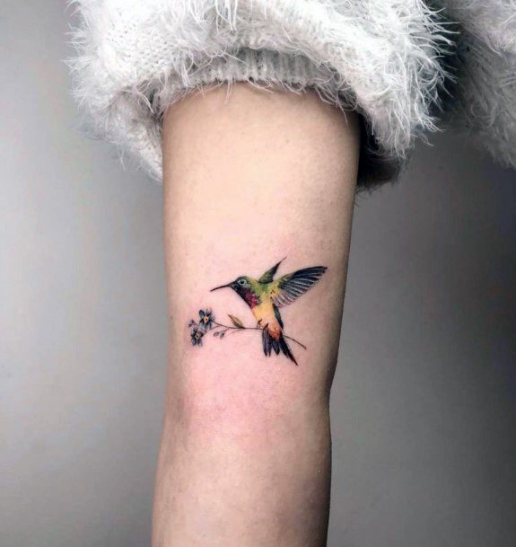 Brilliant Hummingbird Tattoo Womens Hands