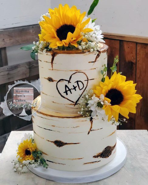 Brilliant Sunflower Wedding Cakes Women