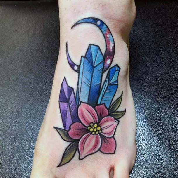 Brilliant Tattoo Womens Foot