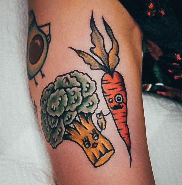 Broccoli Womens Tattoo Designs