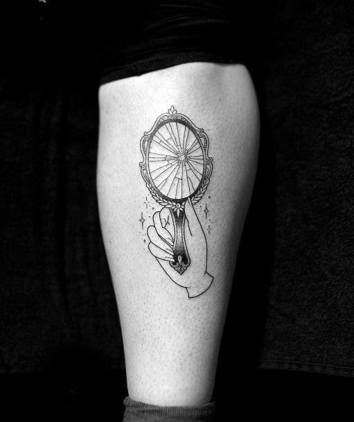 Broken Mirror Womens Tattoo Designs