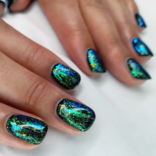 Broken Shattered Glass Nail Feminine Designs