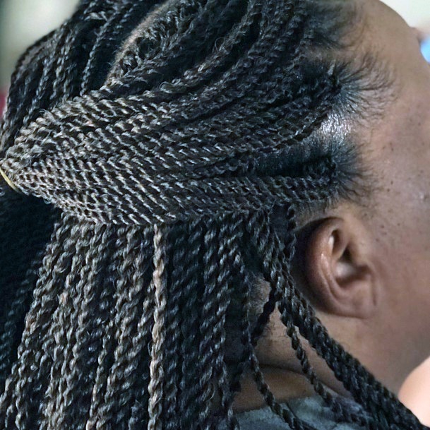 Bronze Shaded Braided Long Crochet Hairstyles For Black Women