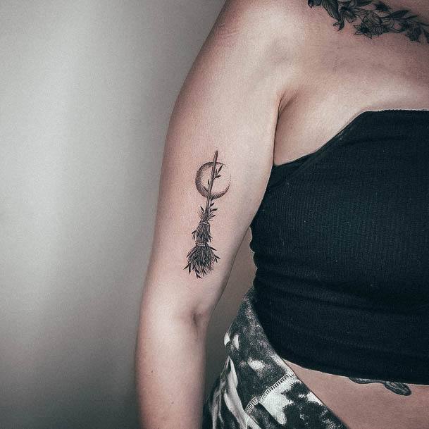 Broom Tattoo Design Inspiration For Women