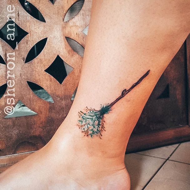 Broom Tattoo Ideas For Girls