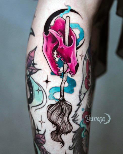 Broomstick Tattoo Design Inspiration For Women