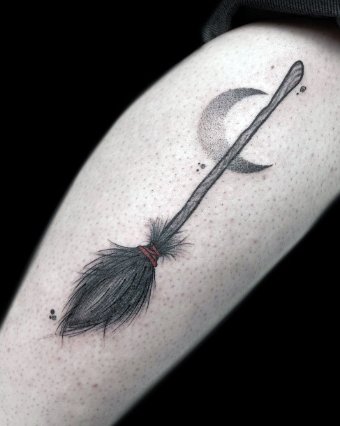 Broomstick Tattoo For Ladies