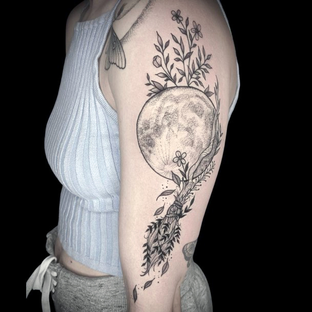 Broomstick Womens Tattoo Designs