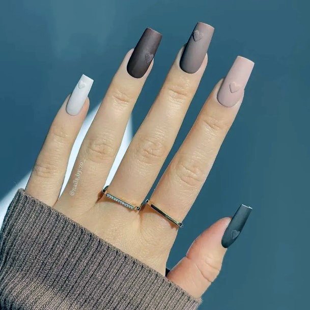 Brown Dress Girls Nail Ideas