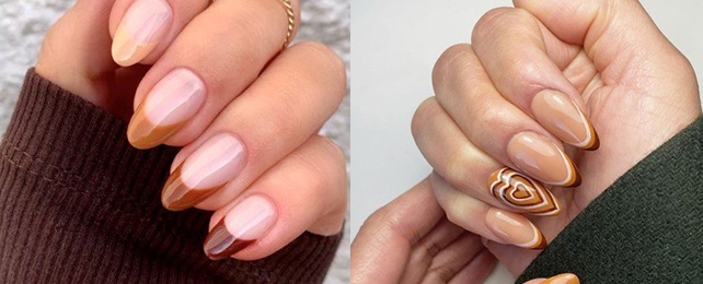 Top 100 Best Brown French Tip Nails For Women – Neutral Fingernail Ideas