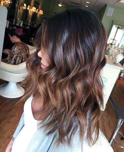 Brown Ombre Highlights For Black Hair Women