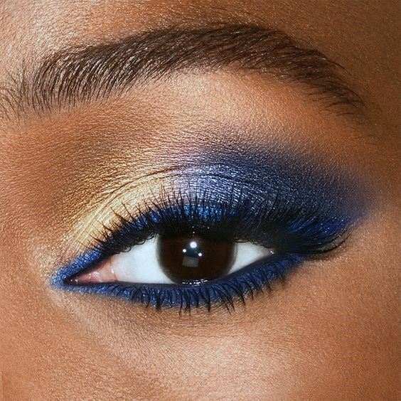 Brown To Navy Blue Transition Eyeshadow Women