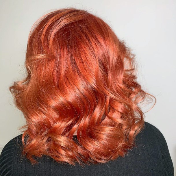 Bubbly Red Glossy Curls Hairstyle For Women And Girls Hair