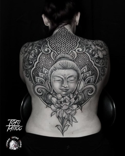 Buddha Tattoos For Girls Back