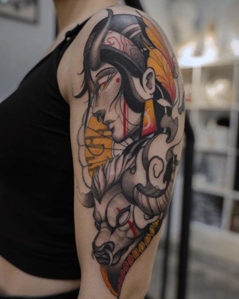 Buffalo Female Tattoo Designs