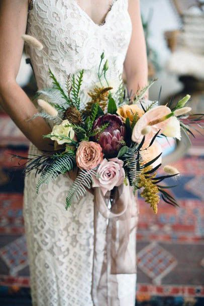 Bunch Of Rustic Wedding Flowers