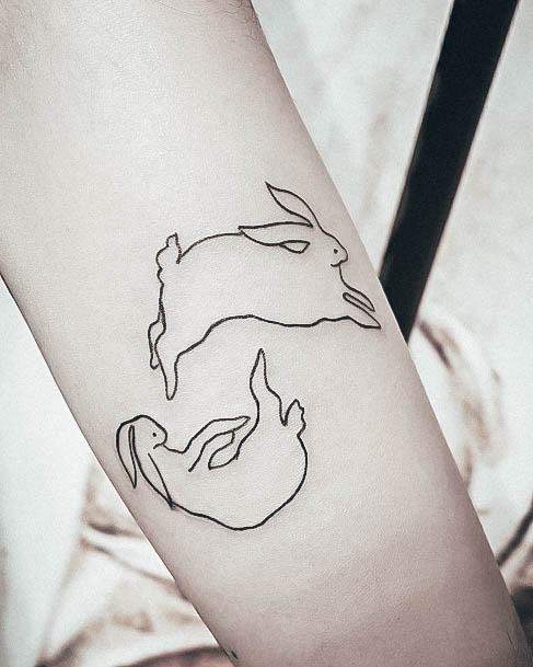 Bunny Rabbit Tattoo For Ladies