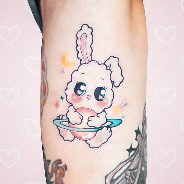 Bunny Rabbit Womens Tattoo Designs