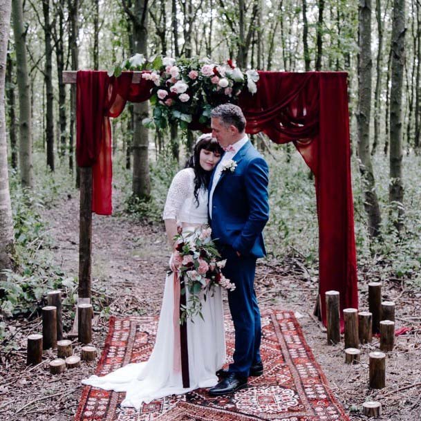 Burgundy Backdrop Wedding Decorations