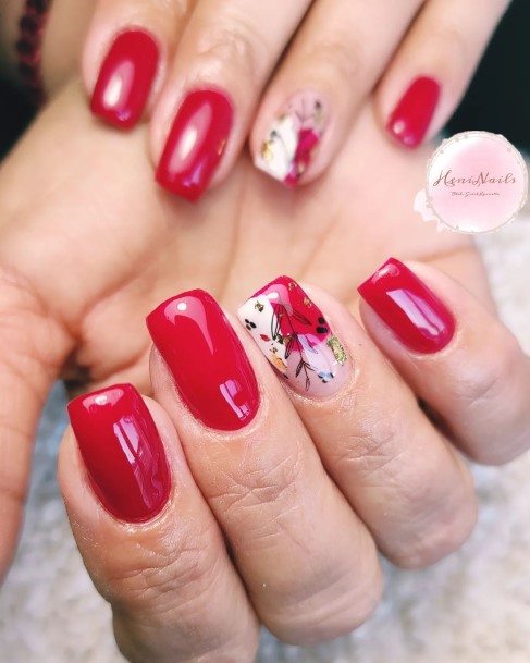 Burgundy Nail For Ladies