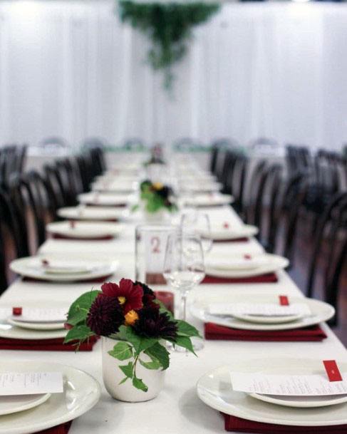 Burgundy Napkings Dining Wedding Decorations