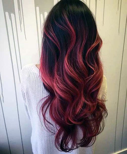 Burgundy Red Womens And Girls Balayage To Create A Sexy Mysterious Look