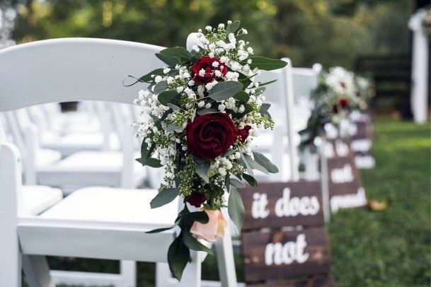 Burgundy Roses Decor Wedding