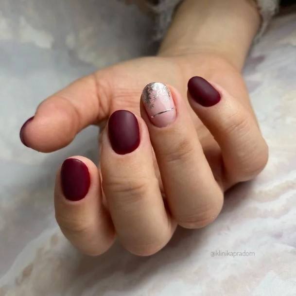 Burgundy Womens Nails