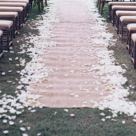 Burlap Aisle Carpet Wedding Decor