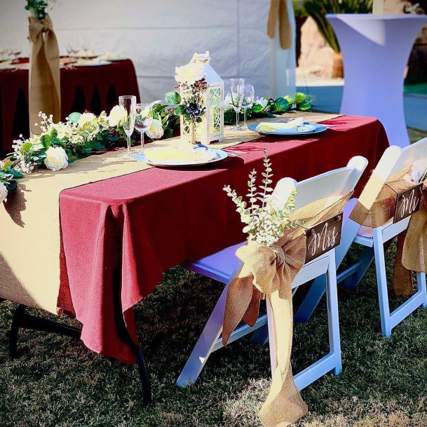 Burlap Decor Wedding Chair