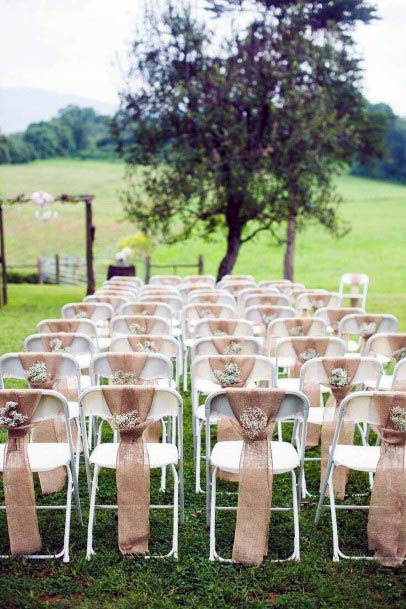 Burlap Wedding Decor Chair