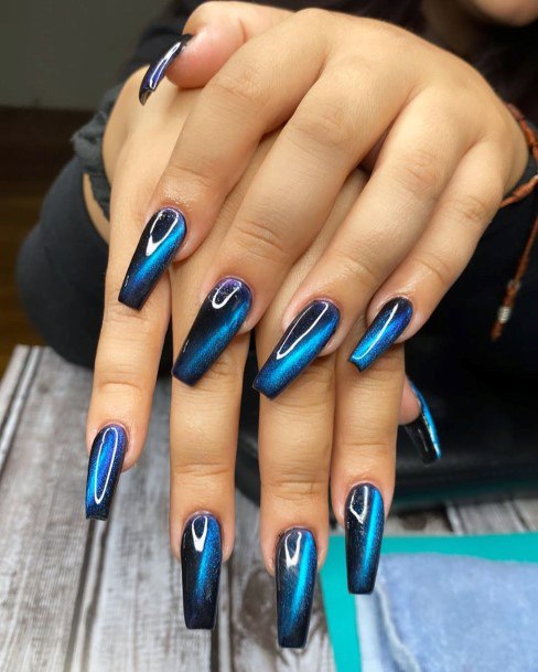 Top 50 Best Cat Eye Nails For Women Sparkly Sexy Design Ideas