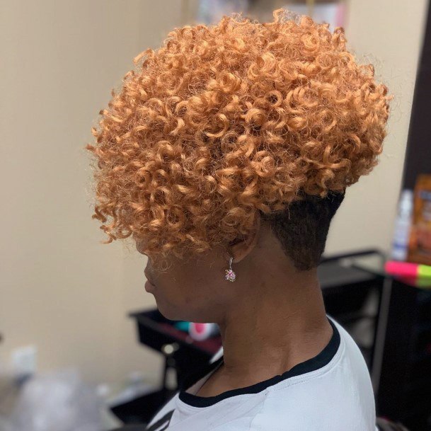 Bushy Golden Pixie Crochet Hairstyles For Black Women